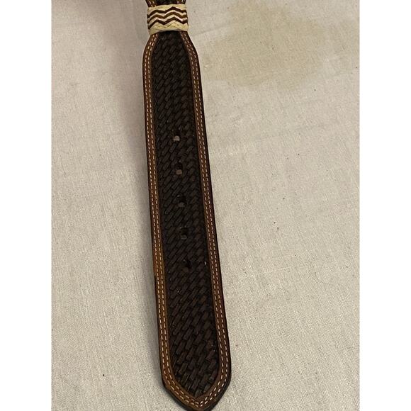 Ranger Belt Co Western/Cowboy Leather Belt Sz 34 Genuine Handtooled Leather - Picture 5 of 10